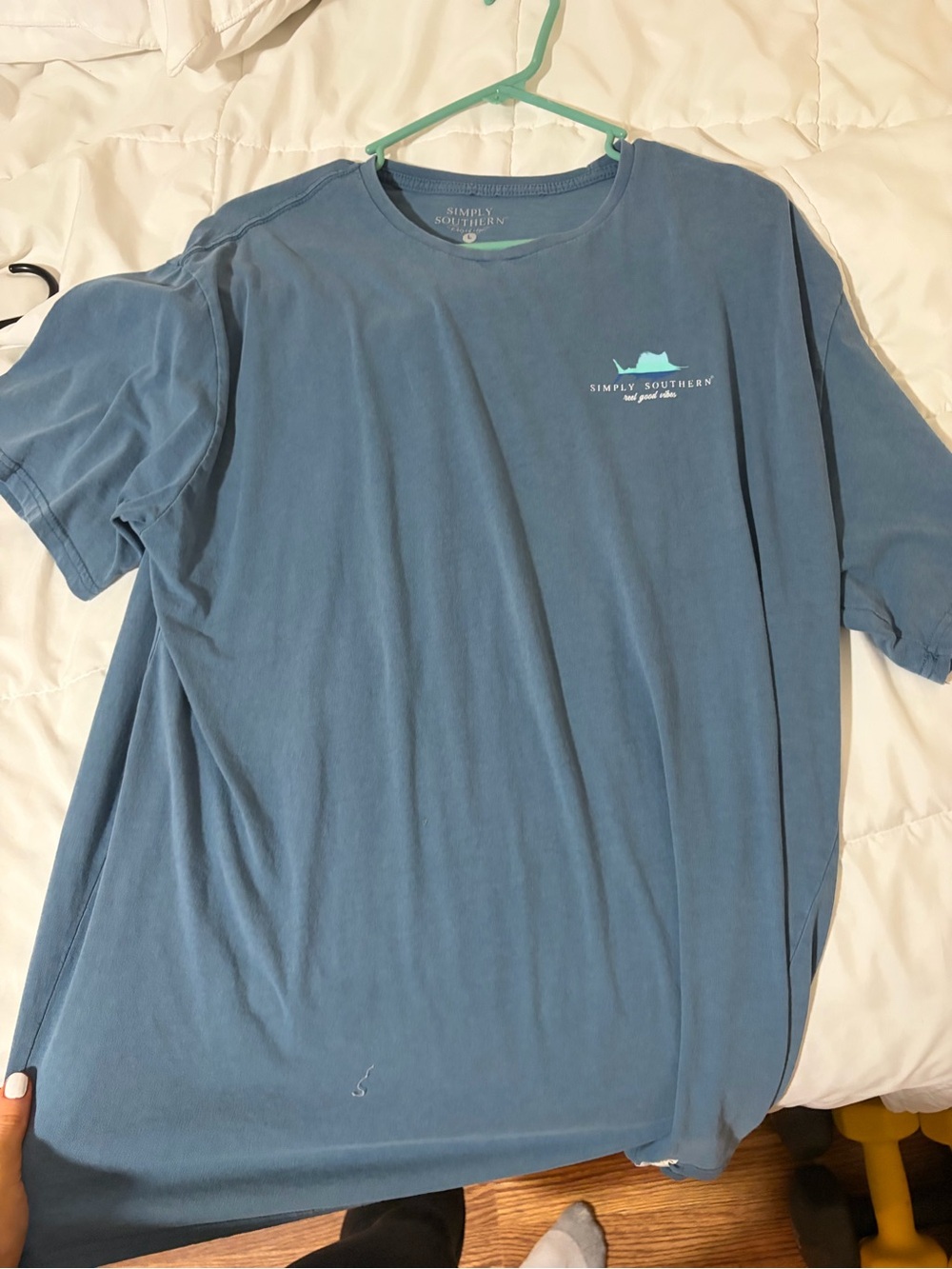 Simply Southern Women’s Sleeve Tee - Slate Blue